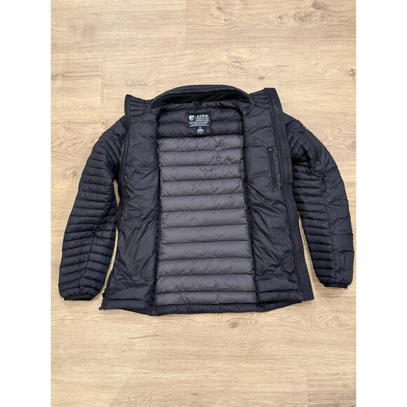 Kuhl Projekt Spyfire Goose Down Puffer Jacket Womens S Black Quilted Zip Pockets - Picture 11 of 12